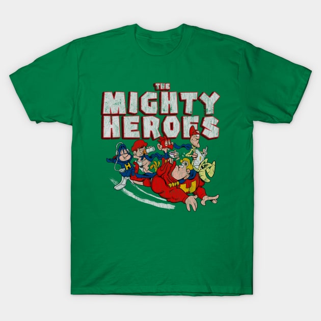 Distressed Mighty Heroes T-Shirt by OniSide